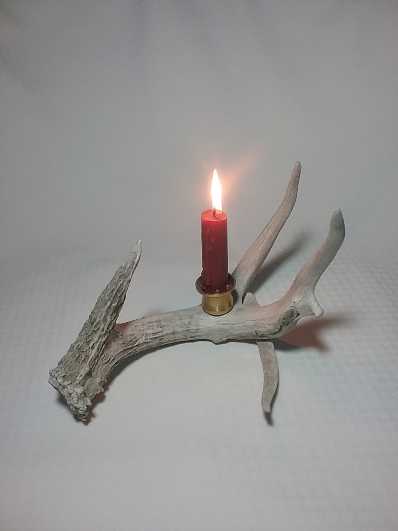 Deer Antler Vintage Rustic Candle Holder Authentic Deer Etsy