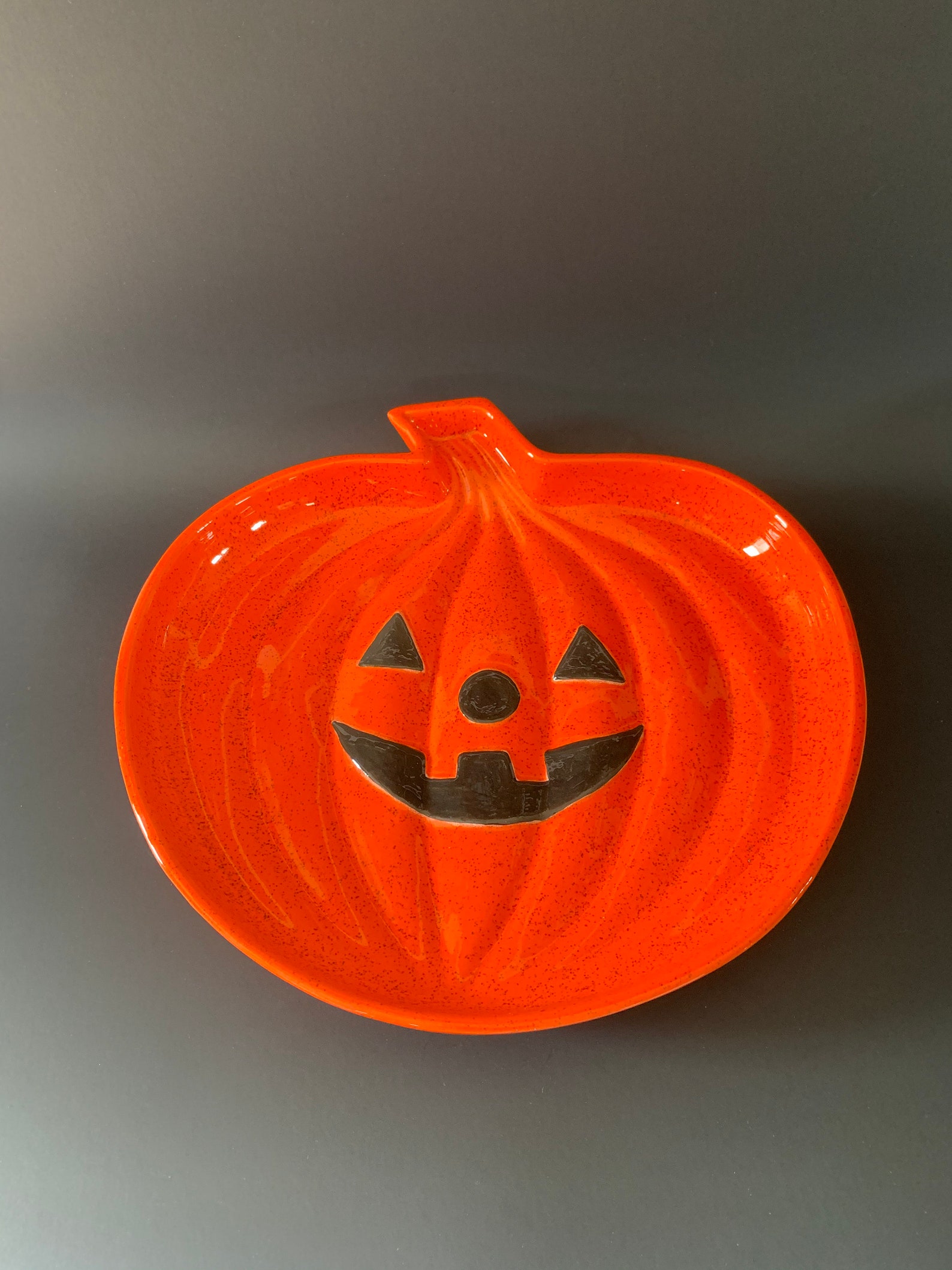 Halloween Ceramic Jack O Lantern Candy Dish Trick or Treat Etsy