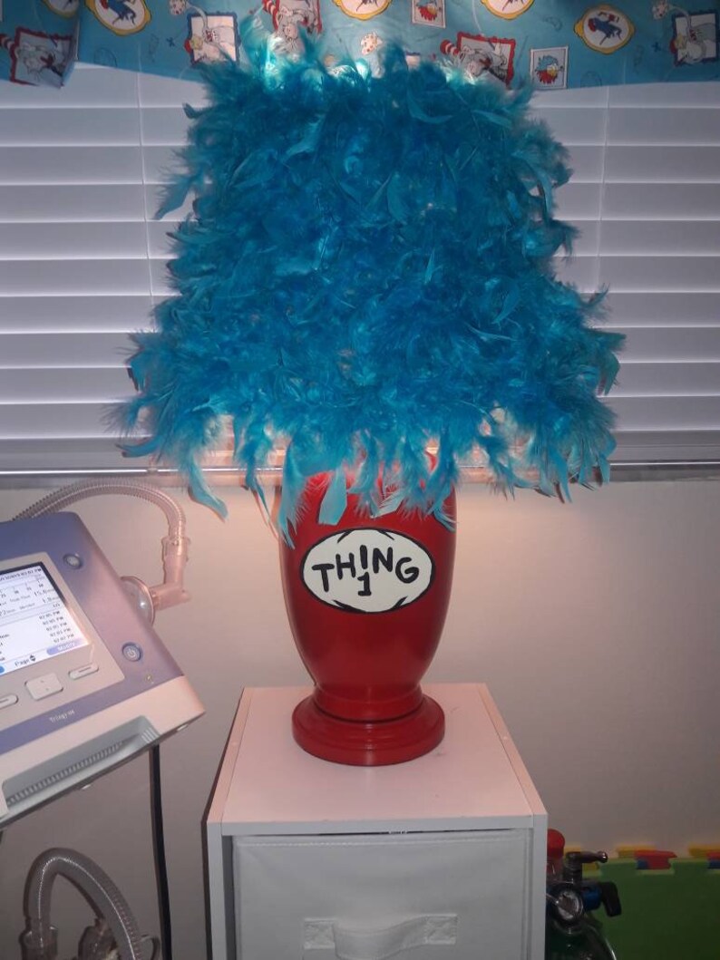 Dr Suess Thing 1 Custom Table Lamp