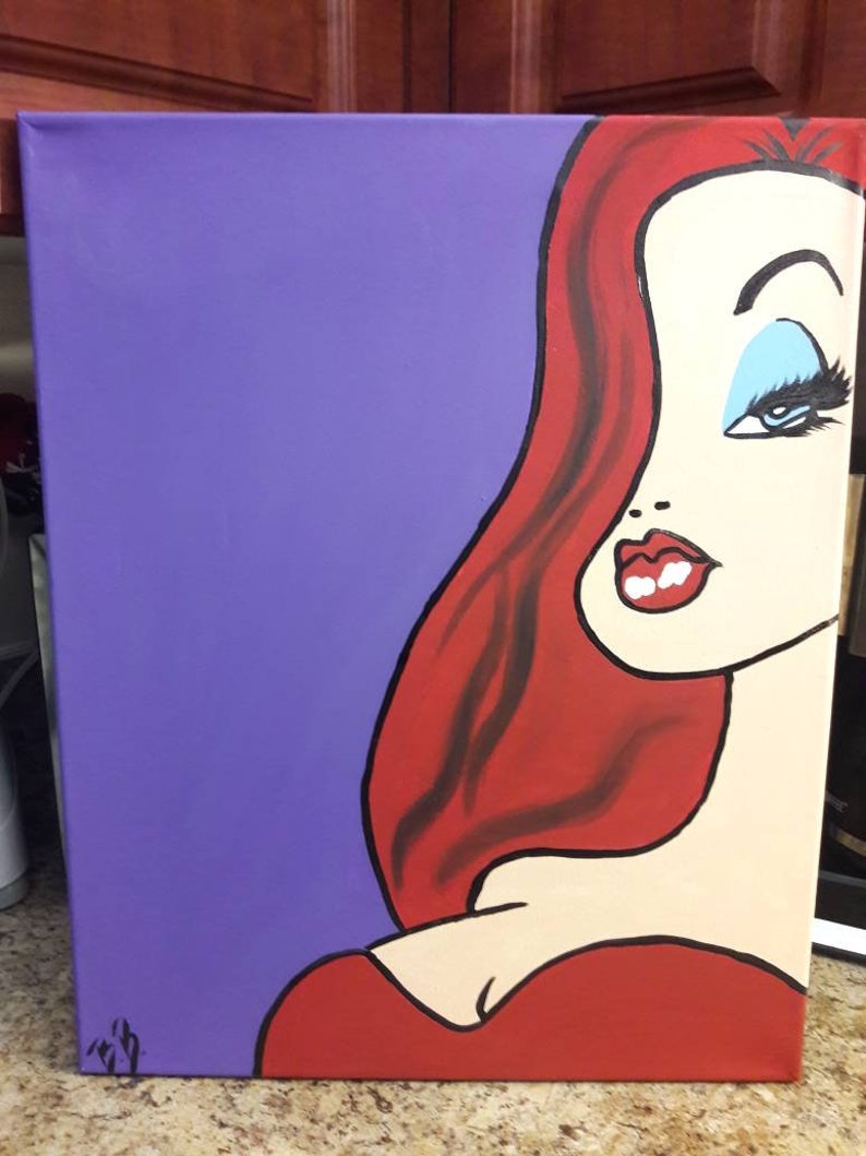 Jessica Rabbit Pop Art on 16x20 Canvas | Etsy