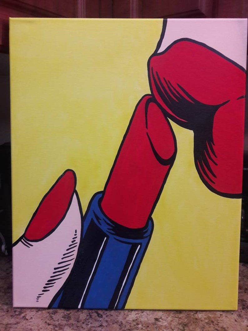 Lipstick Pop Art Etsy