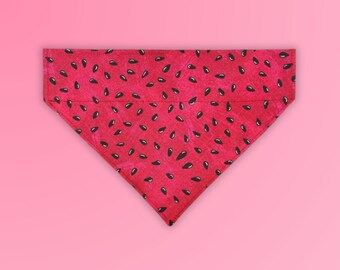 Watermelon Seeds Dog Bandana, Over-the-Collar Bandanas for Dogs, Summer Dog Bandanas, On Sale Dog Accessories