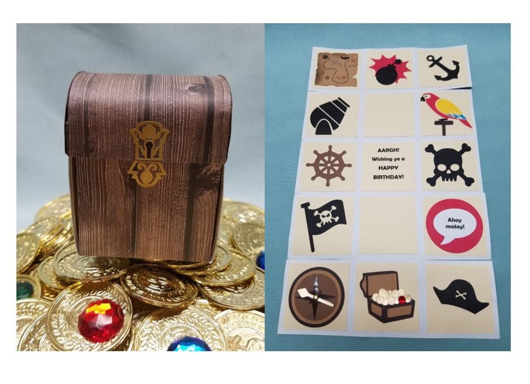 Exploding Treasure Chest Pirate Birthday Card / Treasure Chest Birthday Card / Exploding Box ...