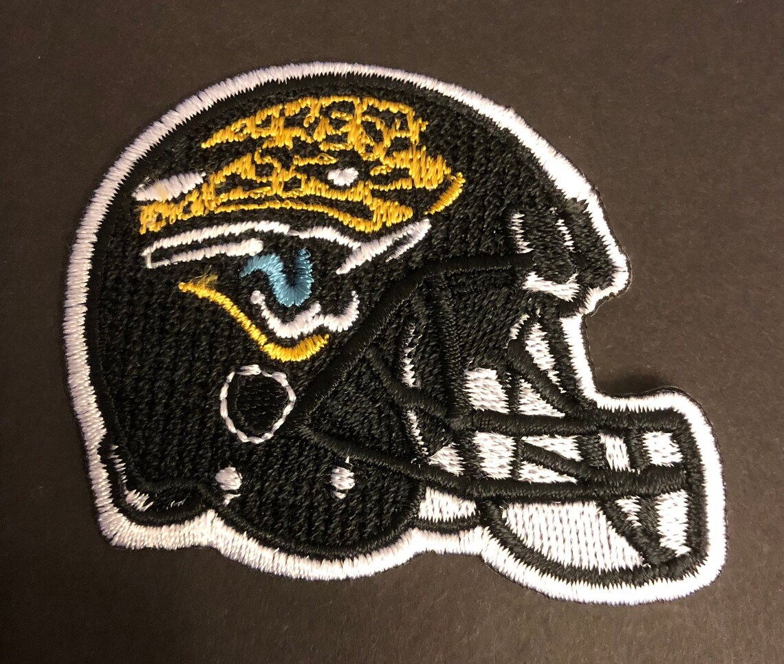 Jacksonville Jaguars Helmet Embroidered IronOn Patch Etsy