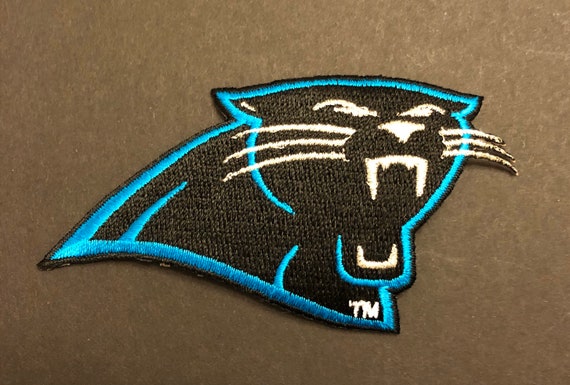 Carolina Panthers Helmet Logo Embroidered Iron On Patch. 