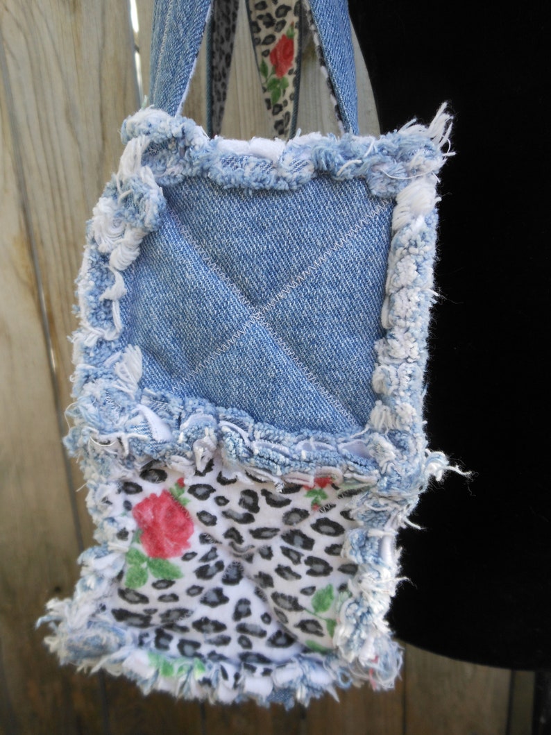 Denim & Rose Flannel Rag Quilt Tote Bag Rag Style Bag Etsy