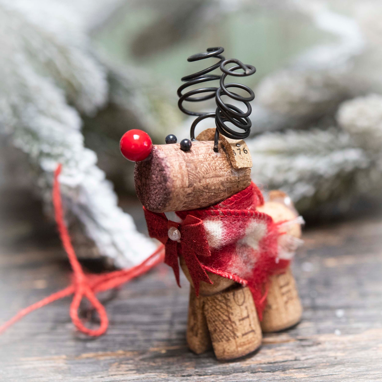 Wine Cork Reindeer Ornament Etsy