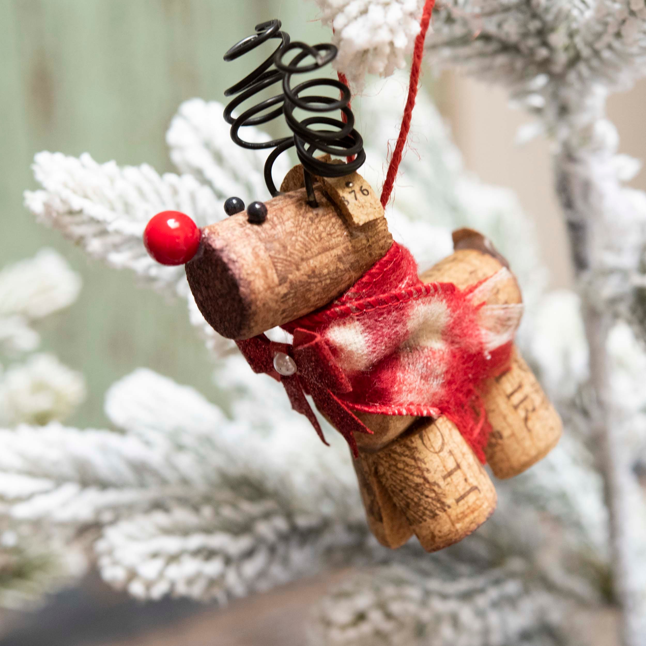 Wine Cork Reindeer Ornament Etsy Canada