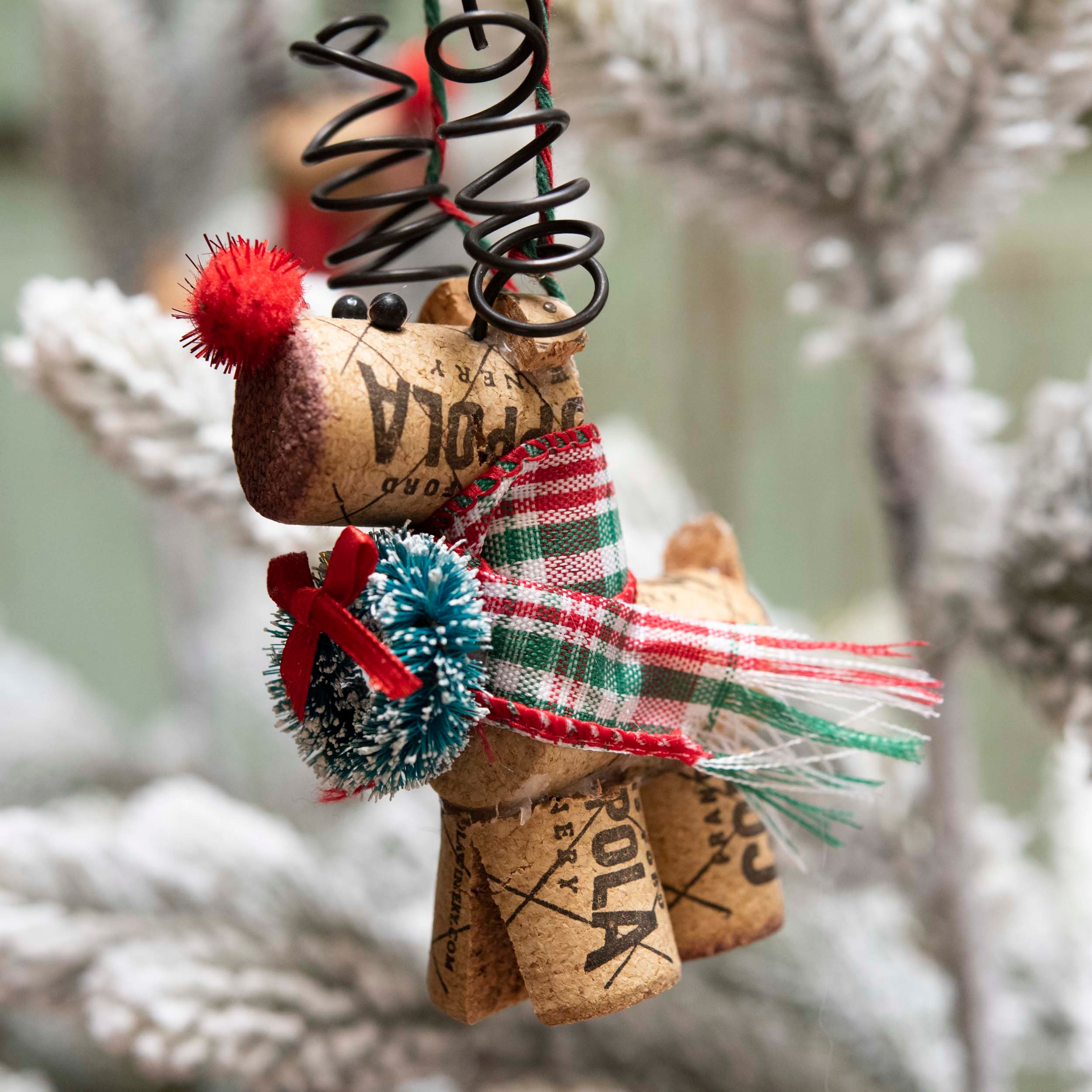 Wine Cork Reindeer Ornament Etsy Canada