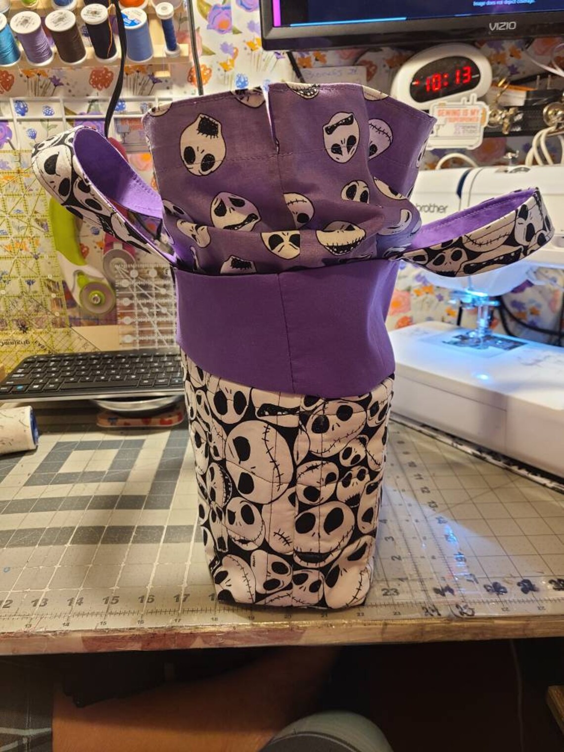 Jack Skellington insulated lunch bag. Expandable top with Etsy