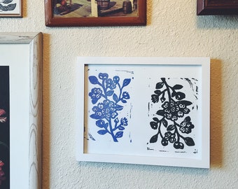 Prints in Color #1 — Dogwood Linocut