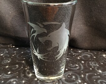 Glass Pint Tankard With Witcher Inspired Design