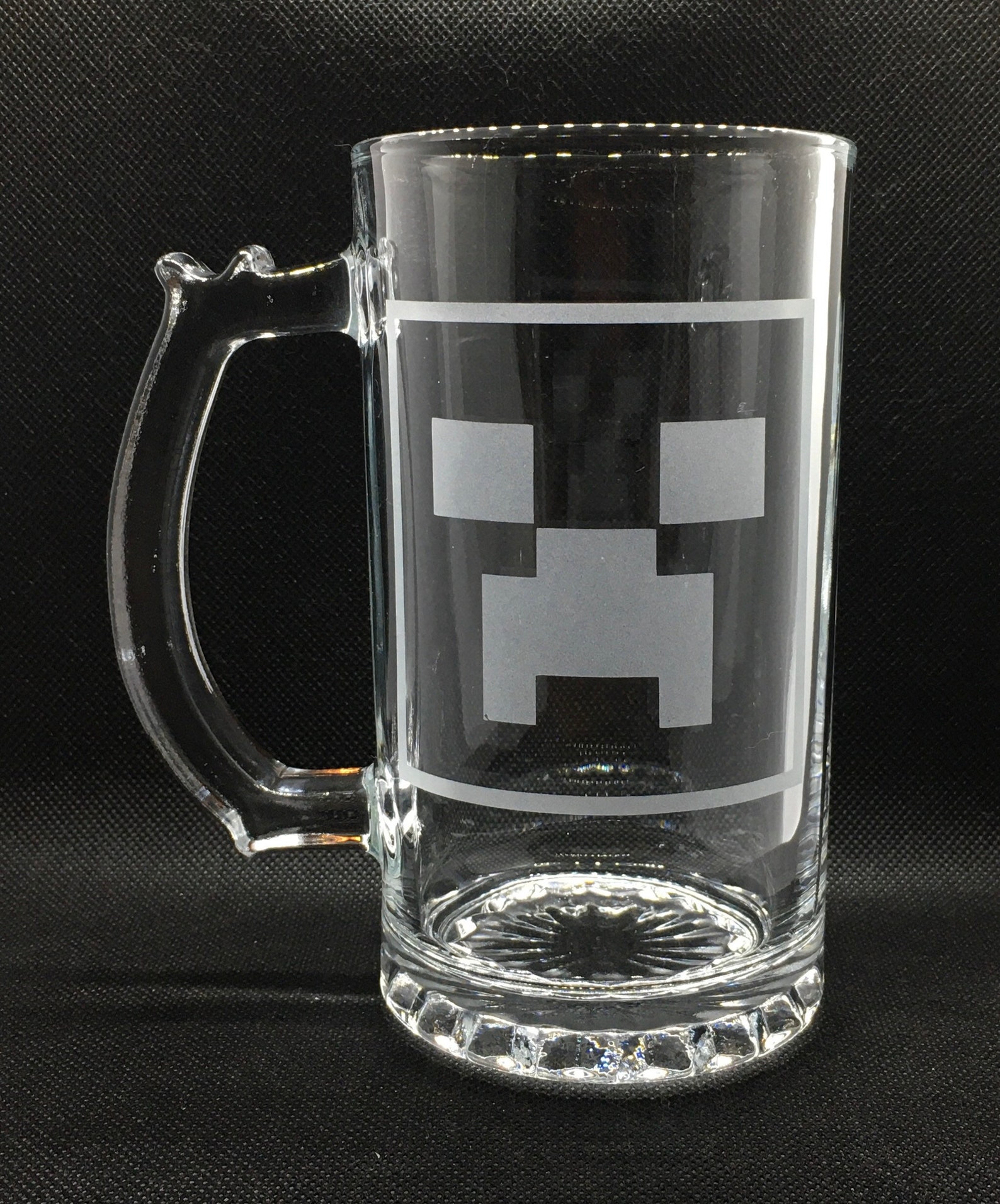 Creeper Etched Glass Minecraft Etsy