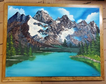 Bob ross style/ Landscape Wall Art/ Dining room Decor/ Modern Art Decor/ Bedroom Decor