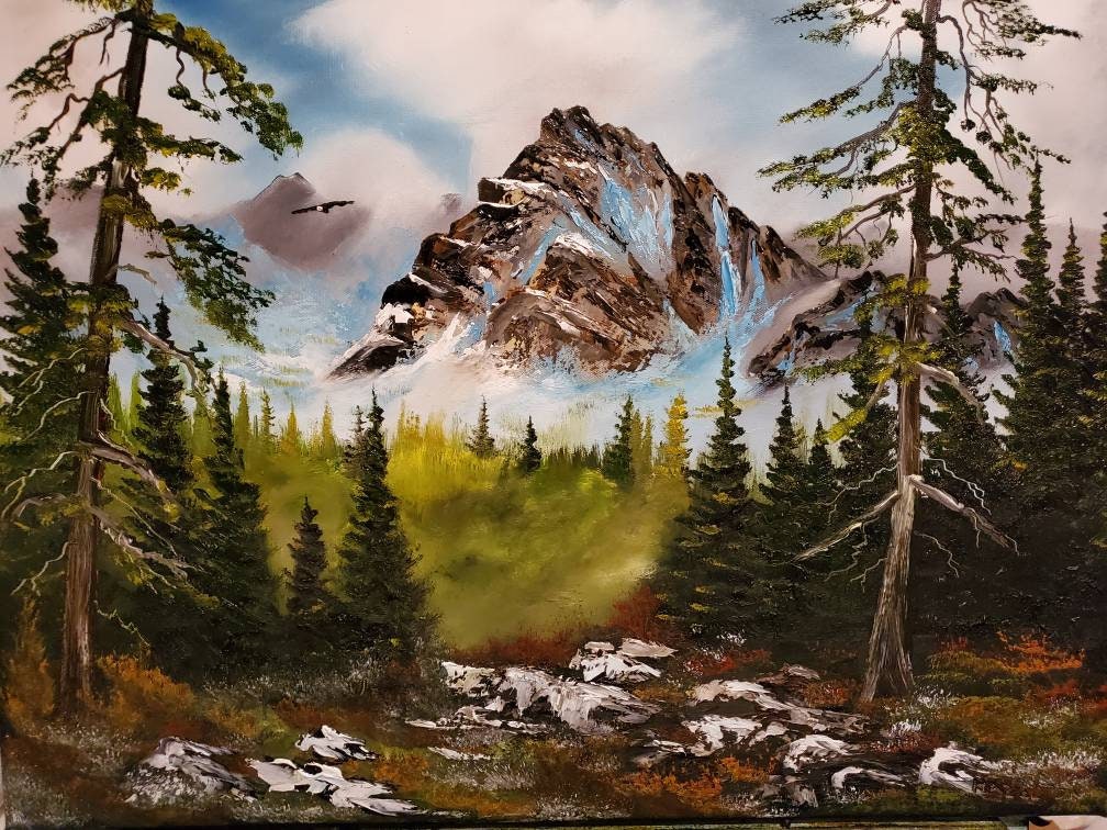 Amazon.com: Framed Mountain Landscape Wall Art, Nature Print