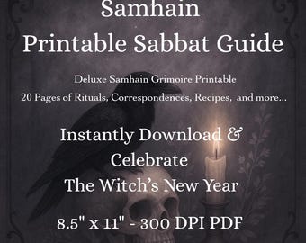 Deluxe Samhain Sabbat Printable | Rituals, Shadow Work, Spirit Communication & Altar Inspiration | 20 Page PDF