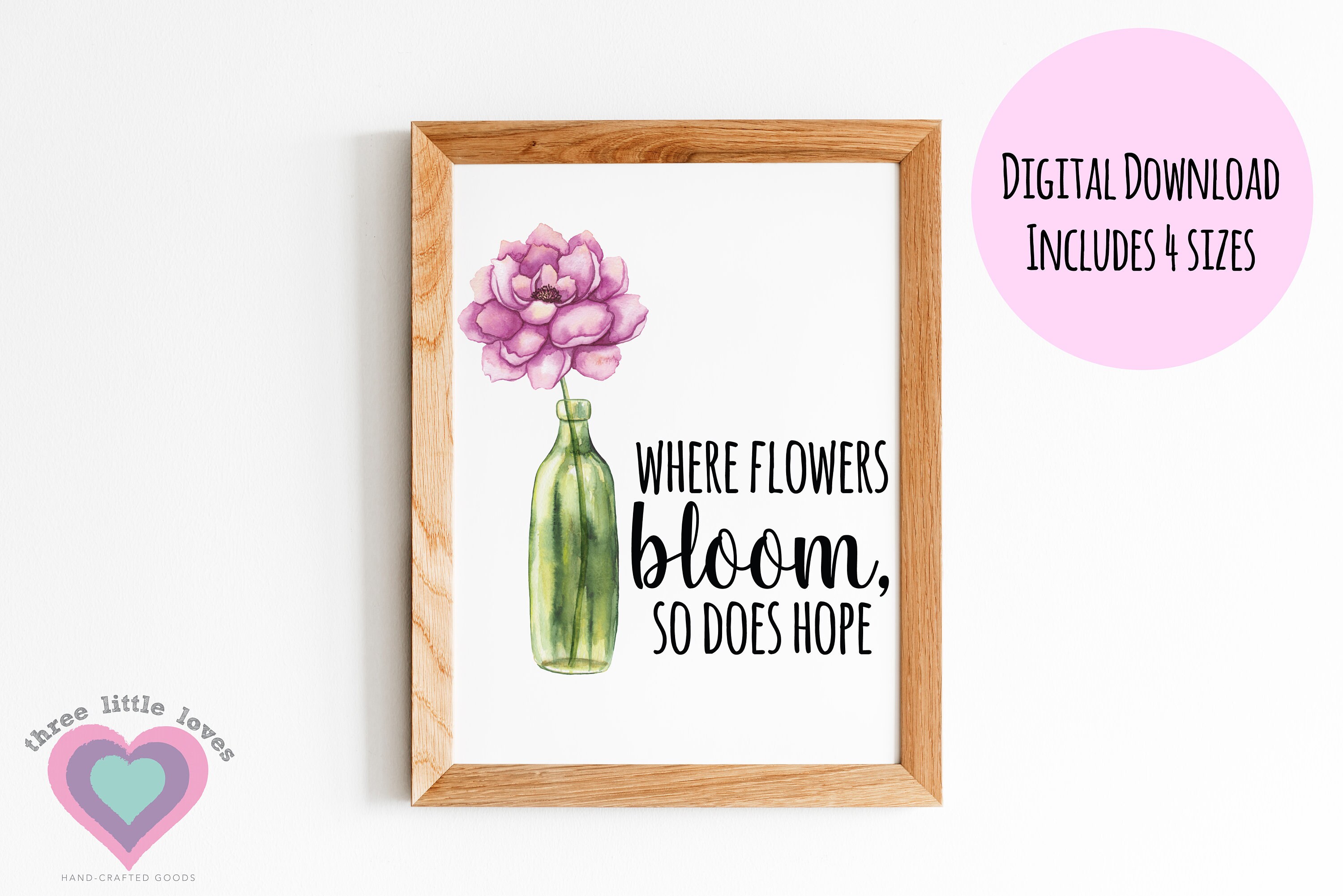 Where Flowers Bloom, So Does Hope - Personalized Custom Glass Cup