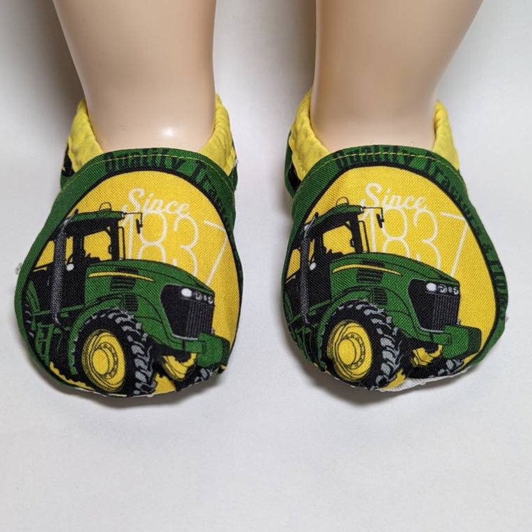 John Deere Tractor Baby Slippers Etsy