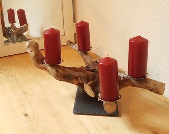 Wooden candlestick