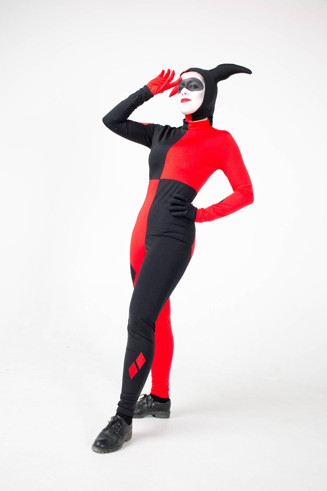 Harley quinn catsuit and hat sewing pattern Etsy