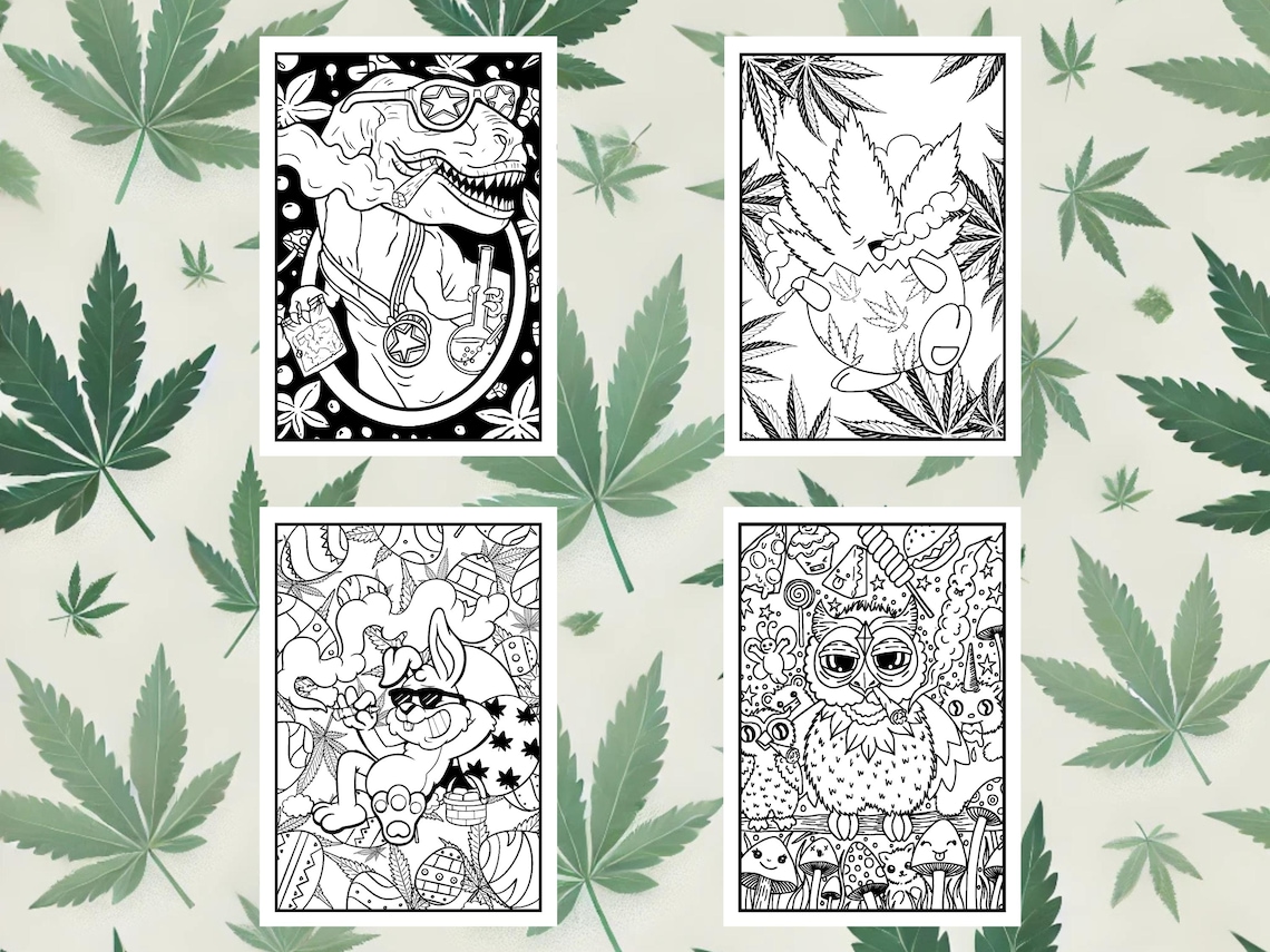 Stoner Adult Coloring Book | 30 Psychedelic Pages (digital Download) - Etsy