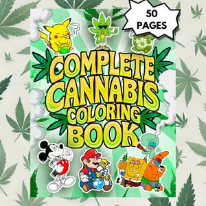 420 Kolorowanki Stoner | 50 Kolorowanki | Arkusze Kolorowanek Dla Dorosłych | Trippy Weed | Prezent Stoner | Pobieranie Cyfrowe | Kolorowanka PDF