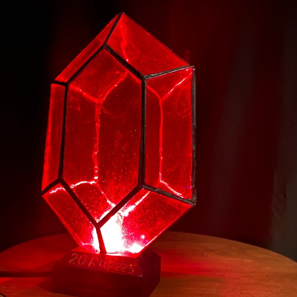 Legend of Zelda Glass Rupee Lamp