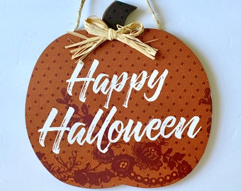 Halloween Lace Pumpkin Signs