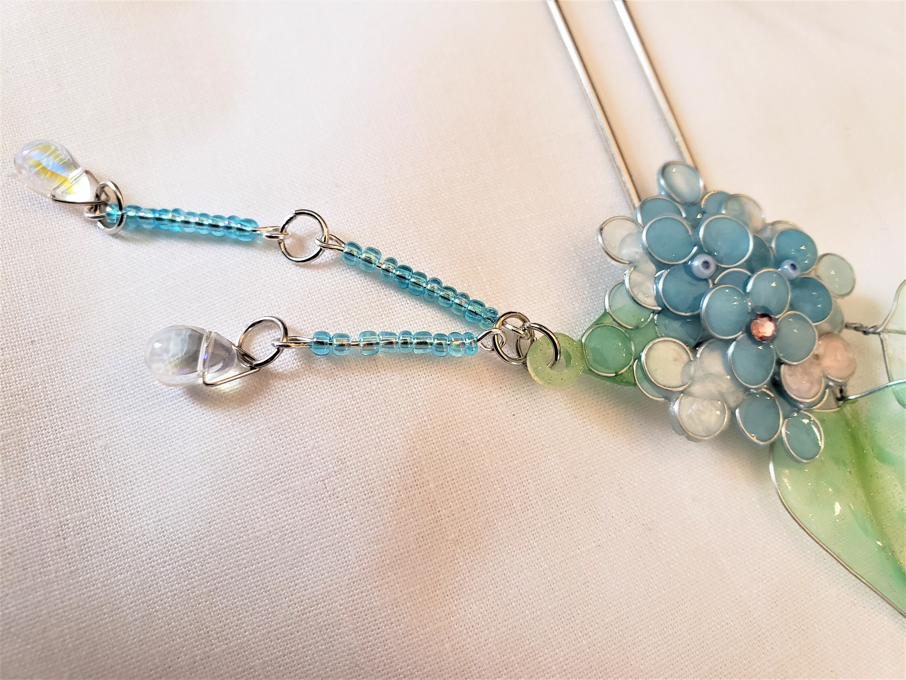 Blaue und silberne Hortensie Haarnadel Hanfu inspiriert | Etsy