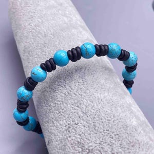 Hand knotted turquoise  Leather Bracelet
