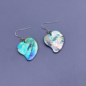 Abalone Shell Heart Earrings