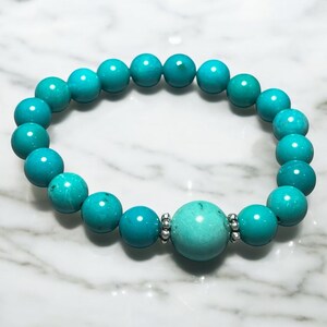 Turquoise beaded bracelet handmade jewelry, semiprecious, crystal, semiprecious, handmade jewelry and sterling silver