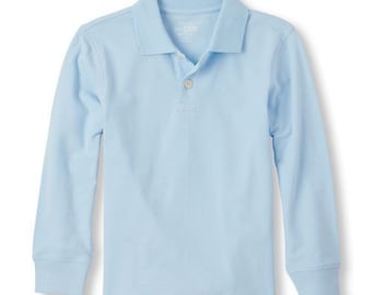 The Childrens Place Boys Long Sleeve Uniform Polo