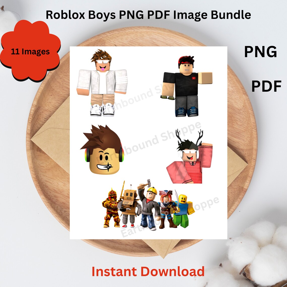 Roblox Boys Characters PNG 11 Images Digital Download Instant Download ...