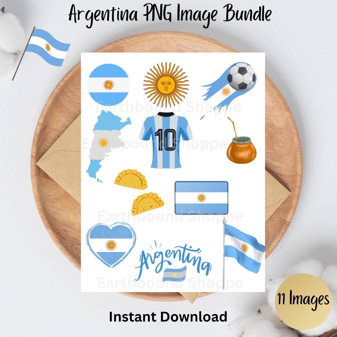 Argentina Flag, Sun Printable PNG Files, Clipart, Argentine, Digital