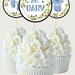 Baby Shower Cupcake Toppers, Greenery Cupcake Toppers, Baby Boy Shower ...
