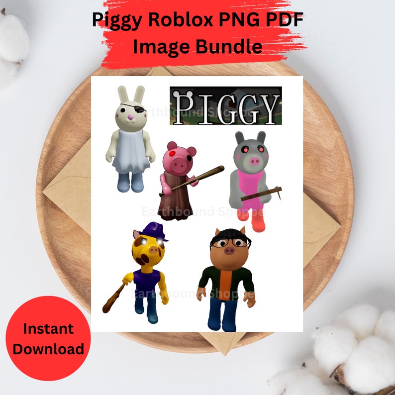 Piggy Roblox PNG 12 Image Bundle, Piggy Horror Game Kids Roblox Duocara ...