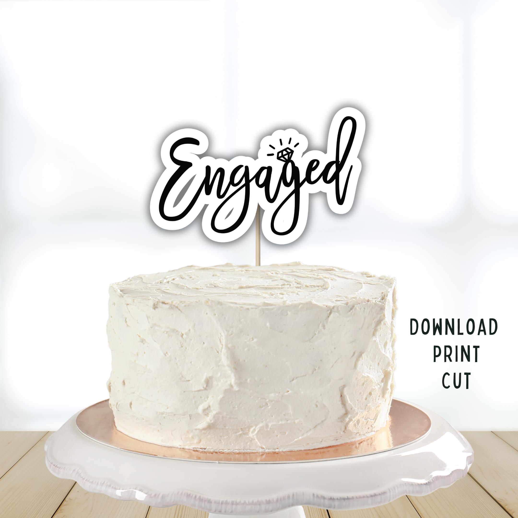 HOWAF 25 stuks We're Engaged taarttoppers, gouden verlovingsdecoratie, taartdecoratie, cupcake-toppers, Mr Mrs, taarttoppers, bruiloftscadeau, taartdecoratie voor bruiloftsdecoratie