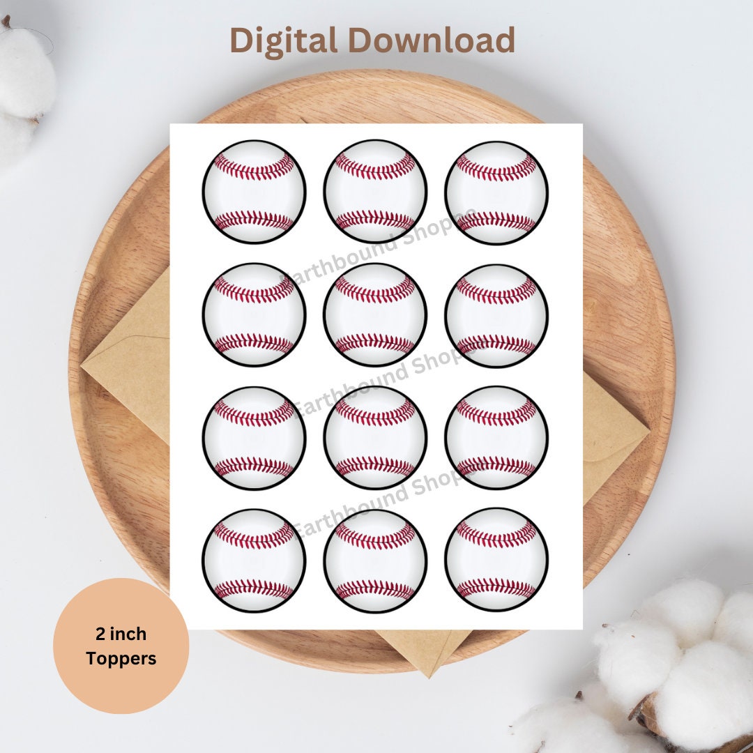 Baseball Printable Cupcake Toppers Sports Theme Birthday Party DIY ...