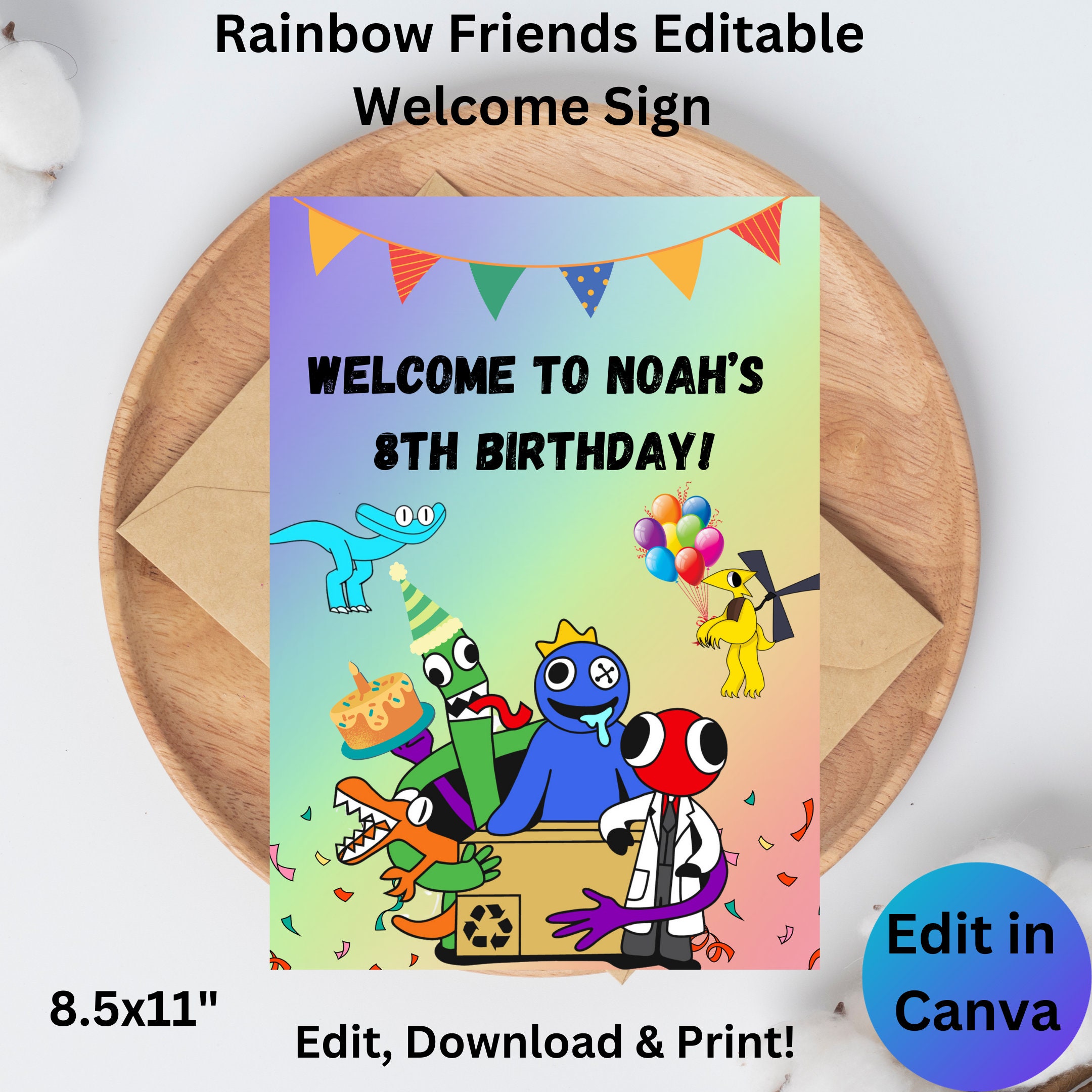 Rainbow Friends Green (Friendly) | Poster