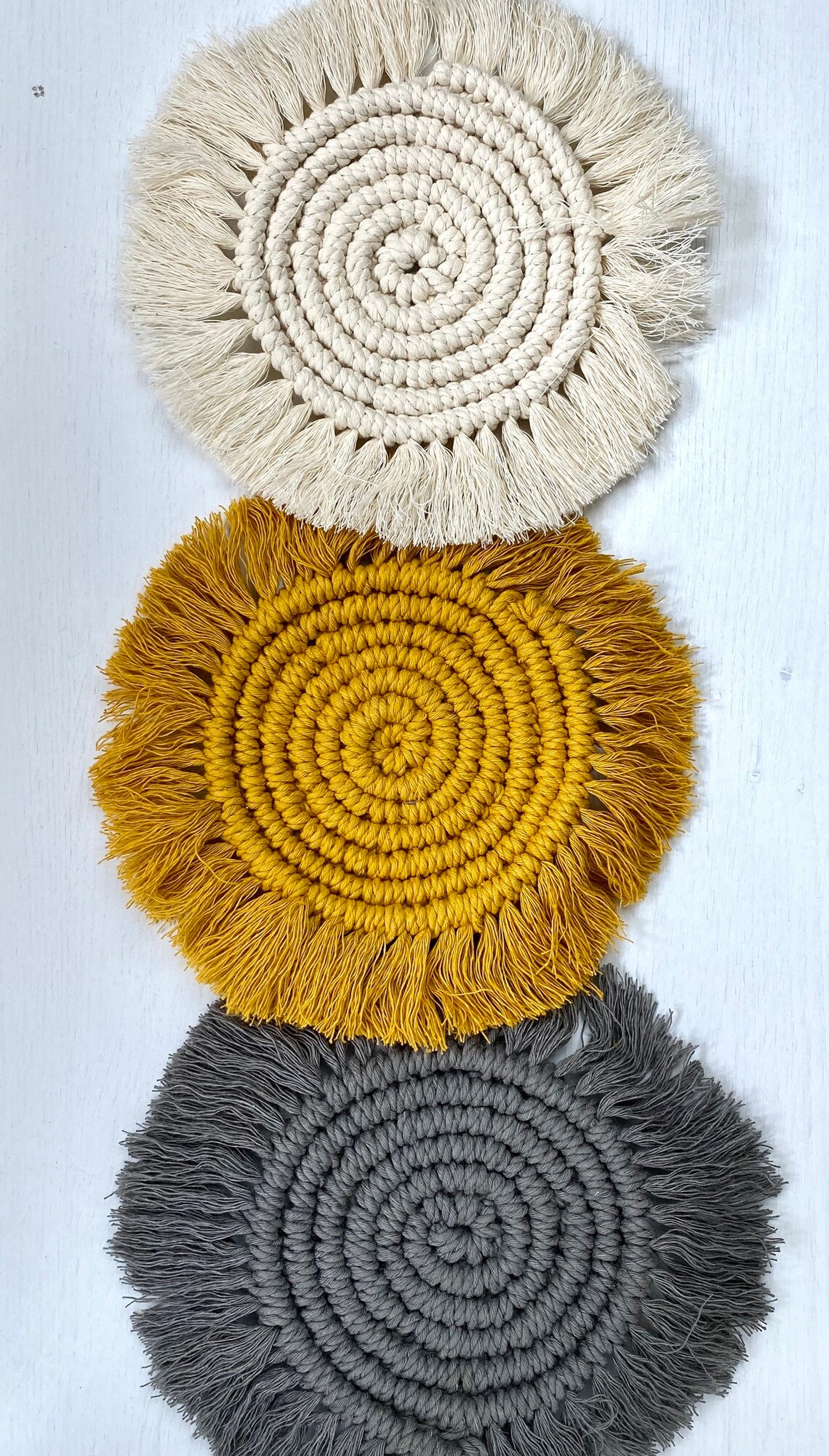 Macrame Trivet Handmade Pot Coaster Large Macrame Coaster Etsy