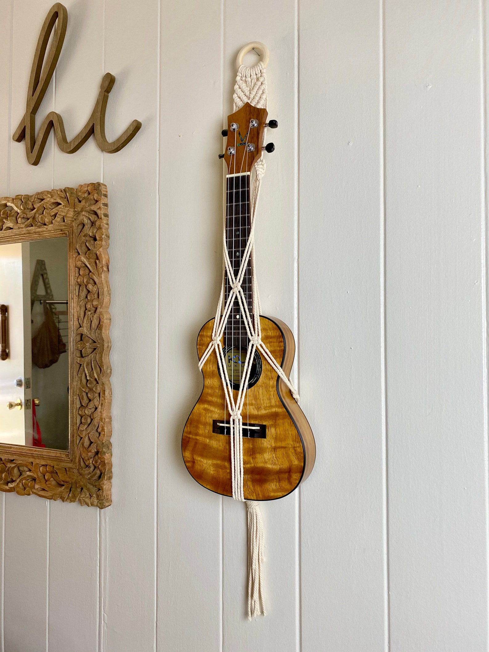 Macrame Ukulele Wall Hanging Ukulele Storage Wall Hanging Etsy UK