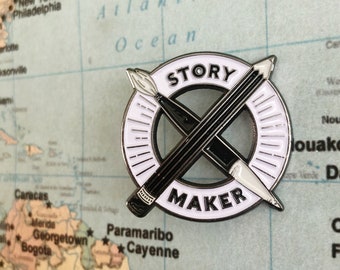 Storymaker Enamel Pin - for writers, crafters, makers, world builders