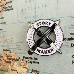 Storymaker Enamel Pin - for writers, crafters, makers, world builders