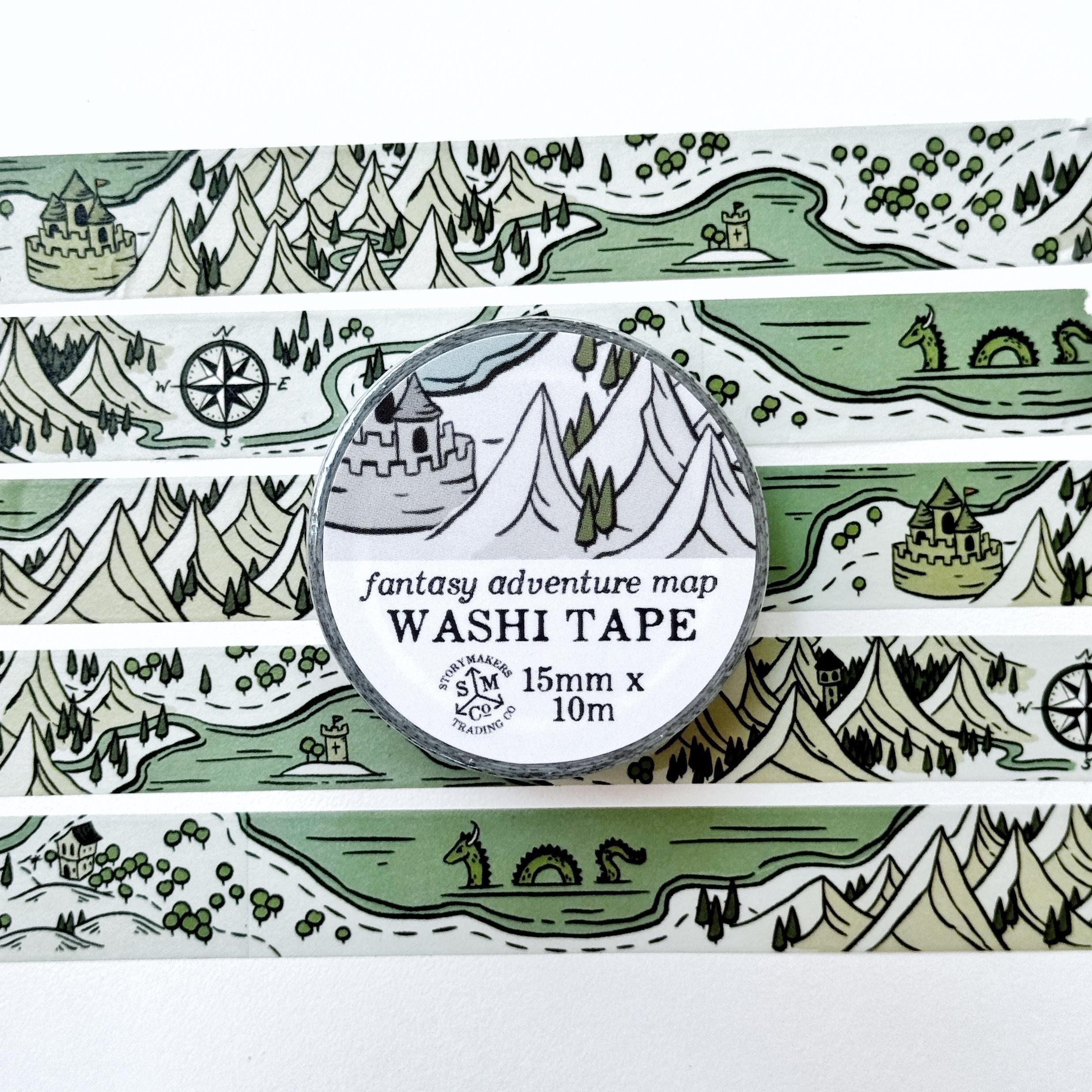Fantasy Adventure Map Washi Tape - für World-Erbauer, RPG, D&D, Fantasy-Liebhaber und mehr!