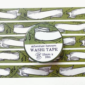 Adventure Banners Washi Tape - voor wereldbouwers, RPG, D&D, fantasieliefhebbers en meer!