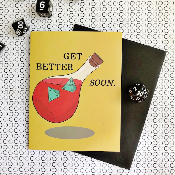 Healing Potion - D&D/RPG Get Well Soon card