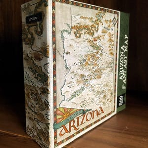 Puzzle de carte fantastique de l'Arizona - puzzle de 500 pièces - art de la carte, carte RPG - cadeau fantastique, cadeaux geek, cadeaux nerd, cadeaux maître de donjon, cadeaux puzzle
