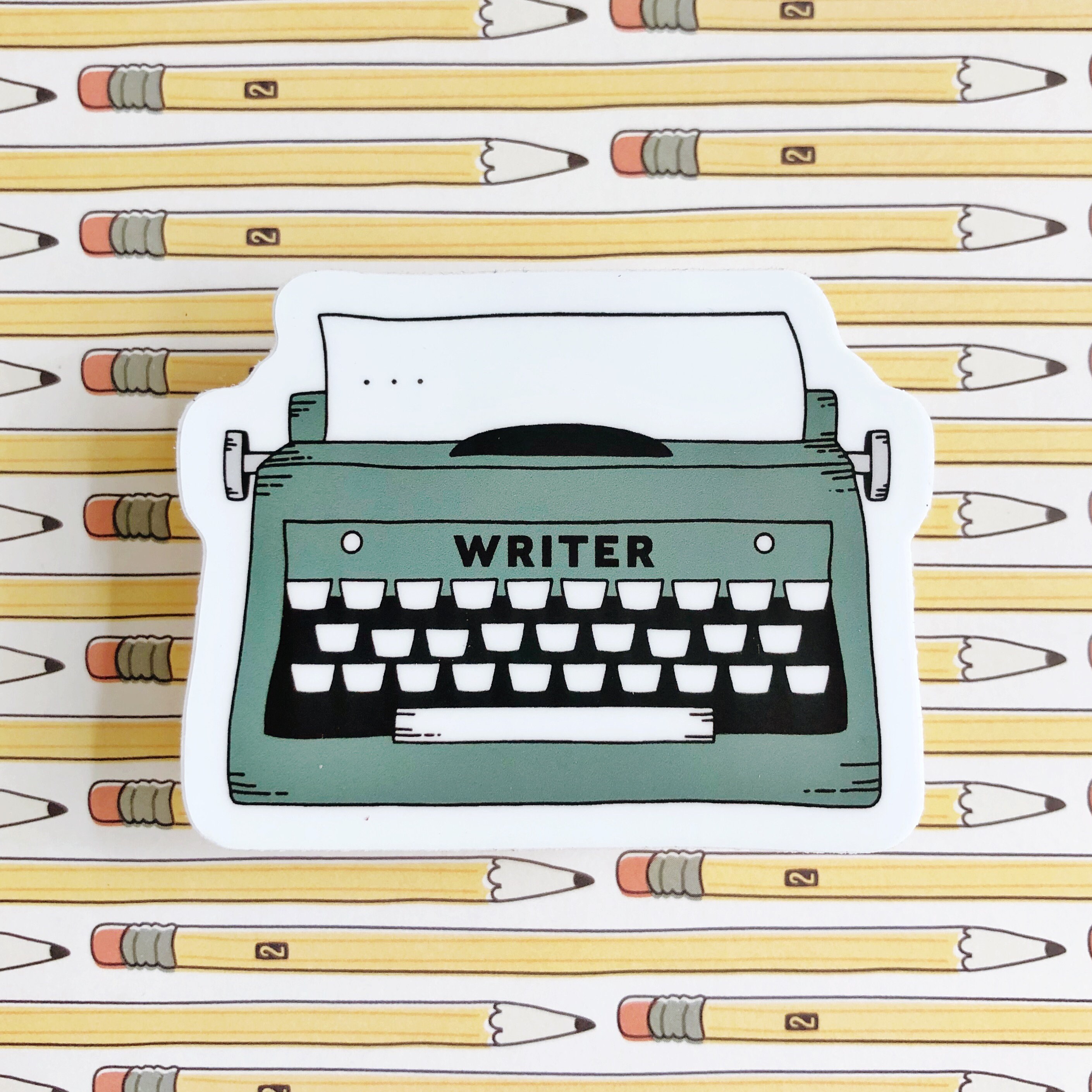 For the Writers vintage typewriter vinyl sticker | Etsy