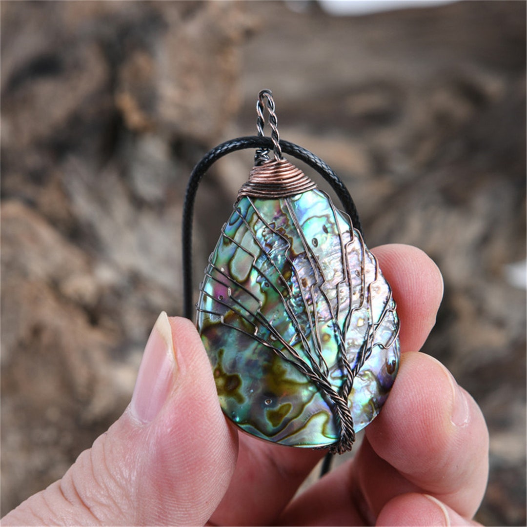 Abalone Necklacepaua Shell Pendanttree of Life Necklace - Etsy